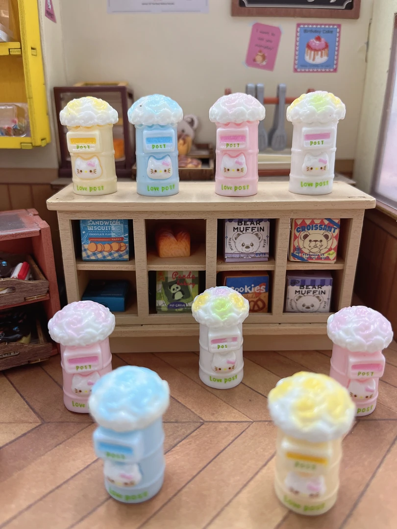 【彬彬定制-玫瑰邮箱】高品仿真食玩创意diy树脂配件摆件饰品