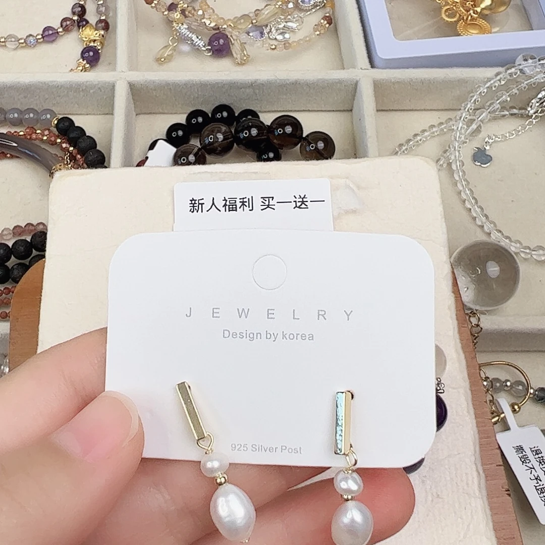 耳饰淡水珍珠银S925镶嵌