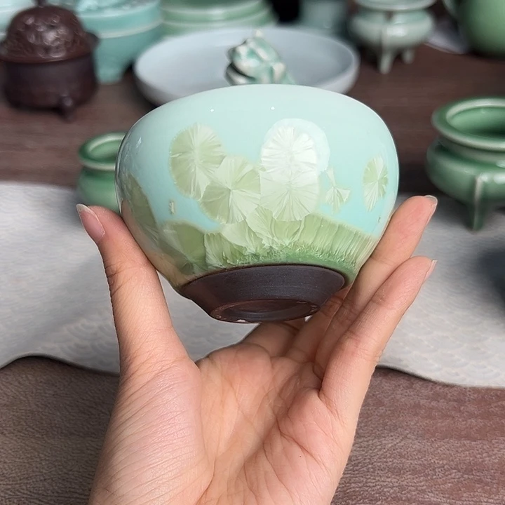 龙泉云间青瓷小米茶器