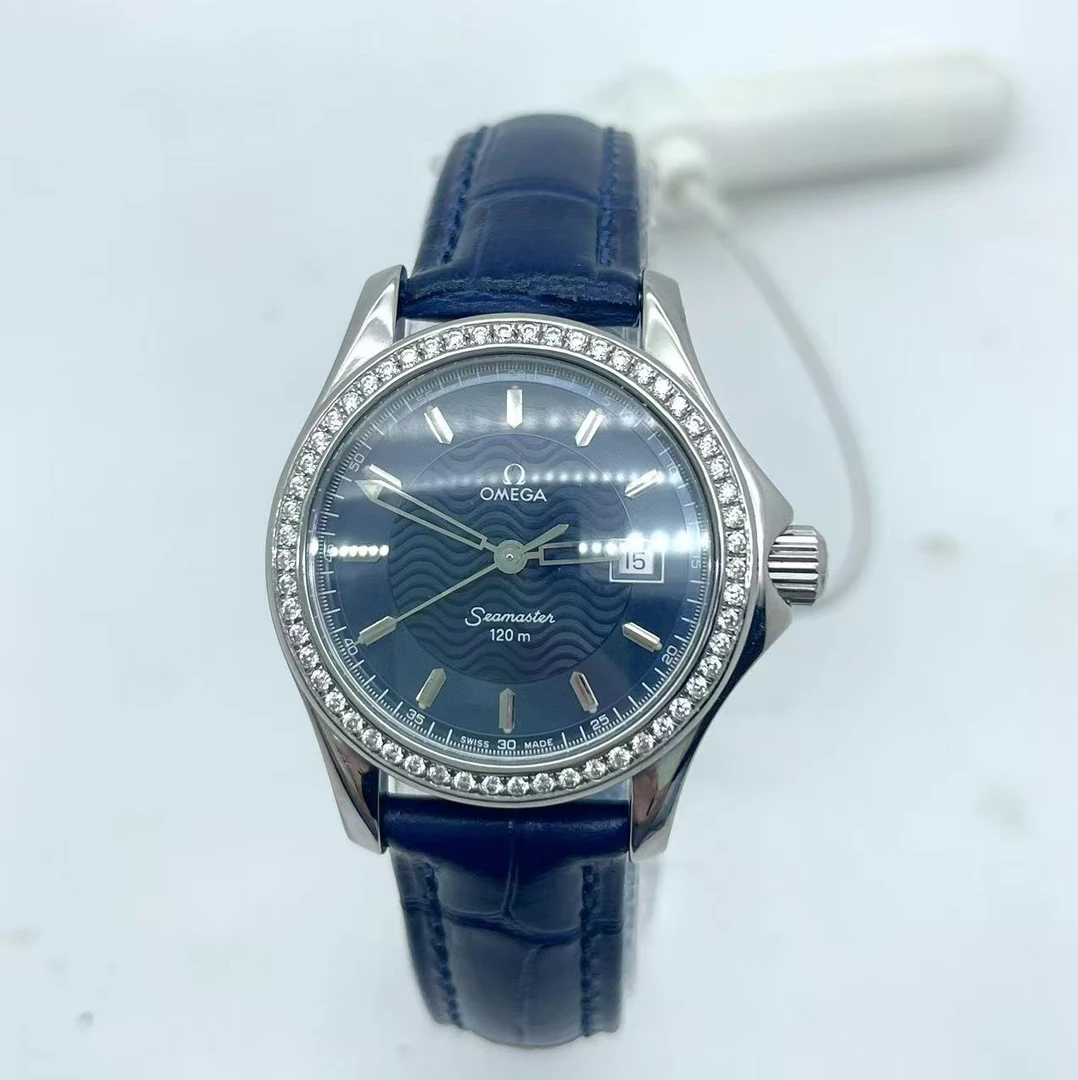 95新 Omega/欧米茄 25006/海马女士石英表/26盘/带扣后配/后钻盘