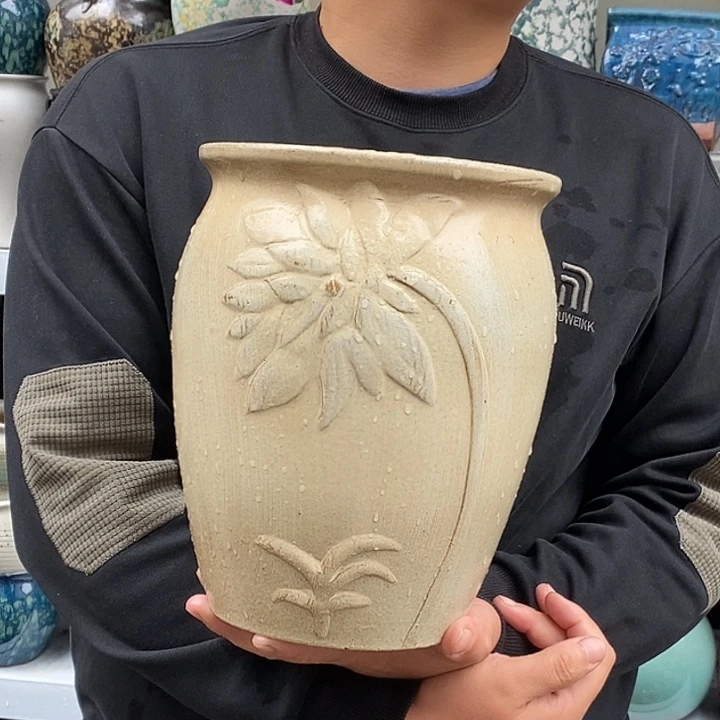 紫砂花盆口20高25瑕疵