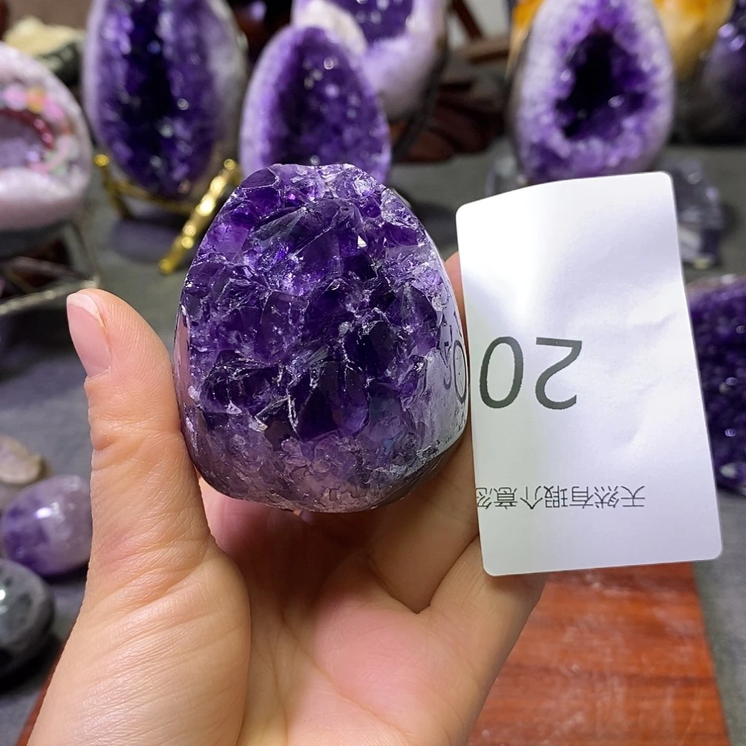 未镶嵌紫晶珠宝半成品