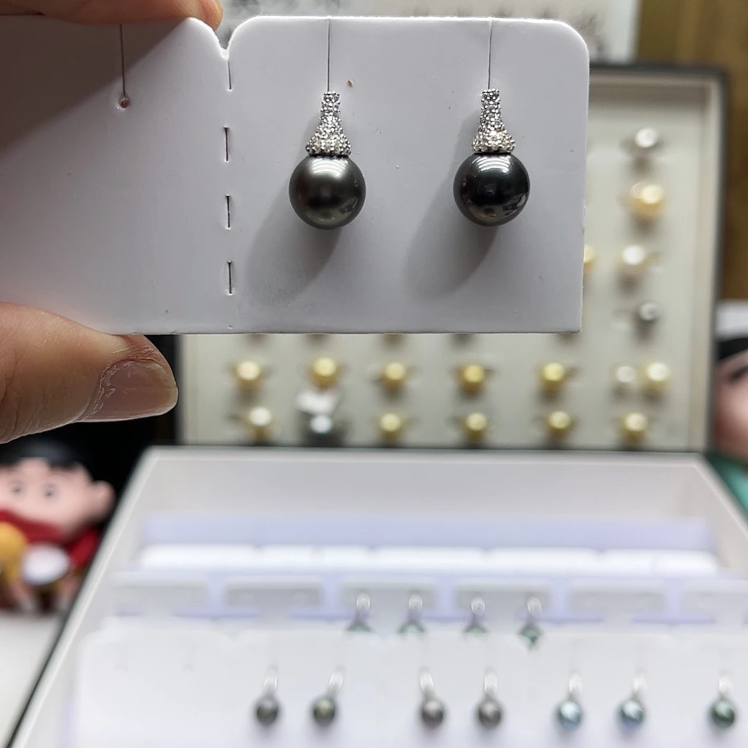 耳饰海水珍珠银S925镶嵌