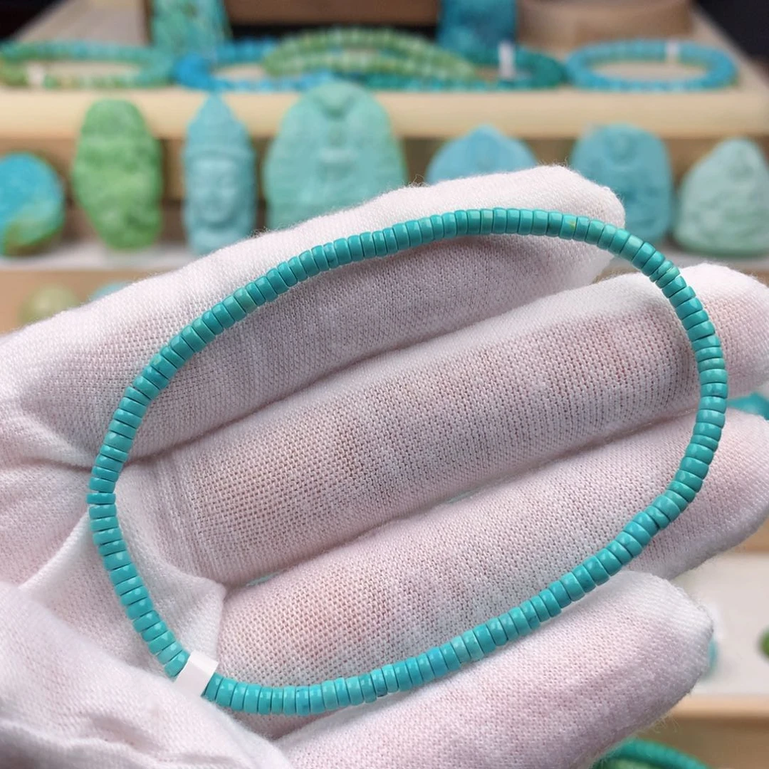 未镶嵌绿松石珠宝奇石3mm