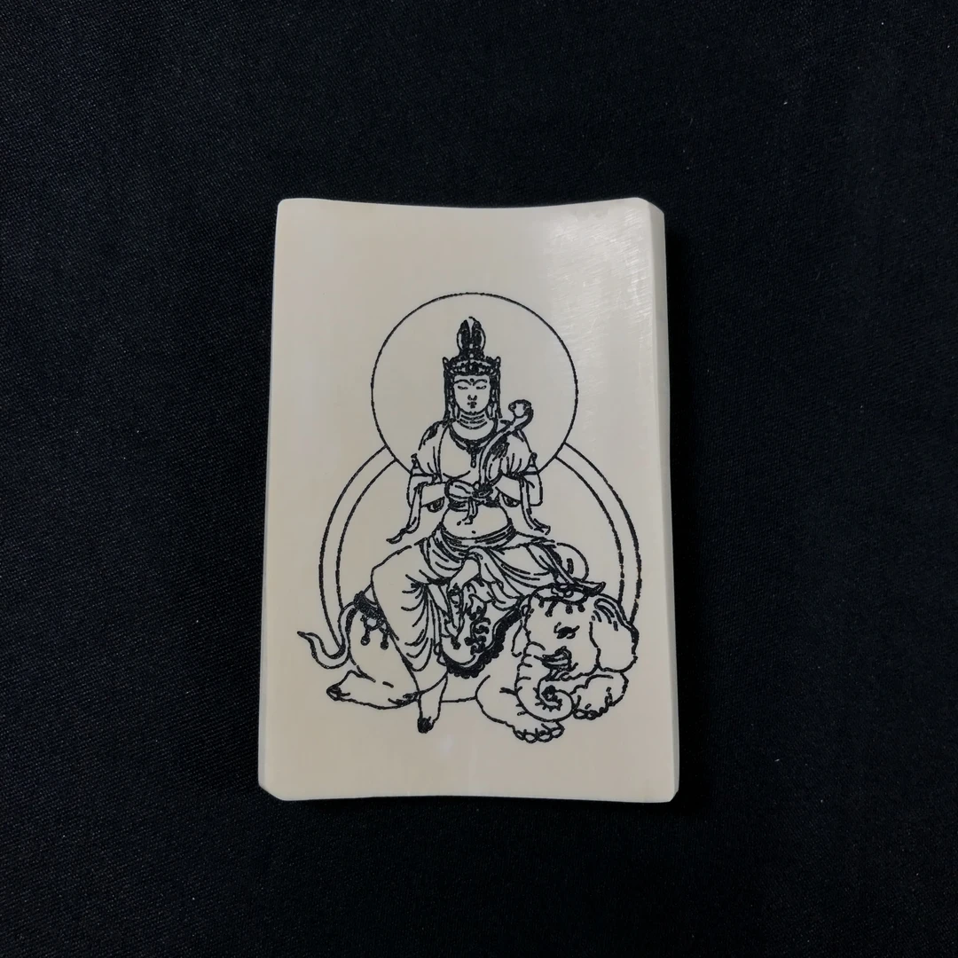 H11169 只做天然猛犸牙 普贤菩萨（龙蛇） 65*44*5.4mm 25.1克