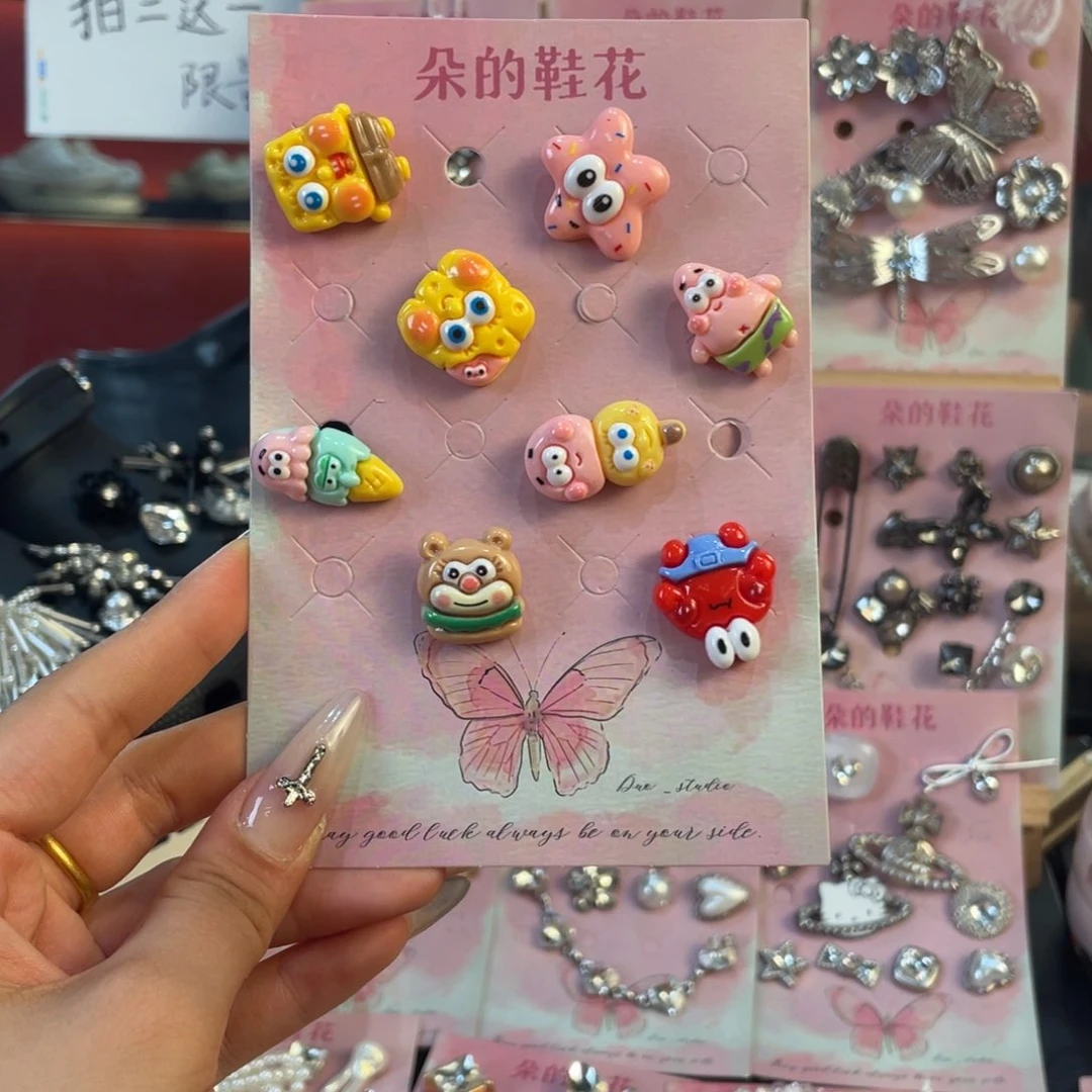 儿童 海绵宝宝洞洞鞋鞋花