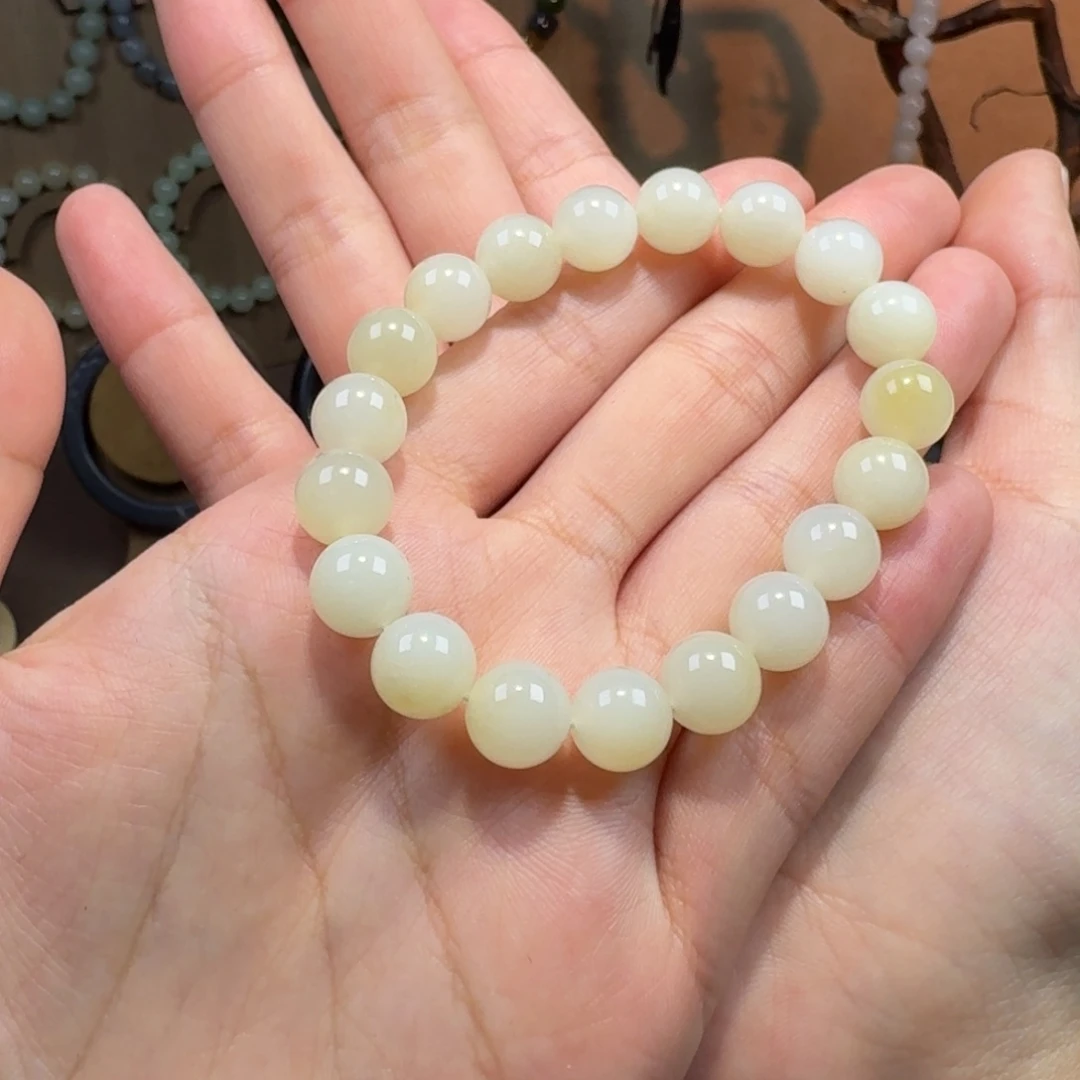 和田玉未镶嵌颈饰卡10糖白