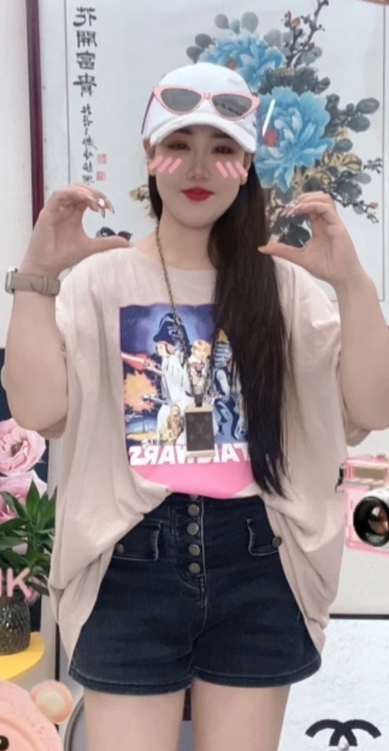 外贸纯棉大码T恤男女同款太空人