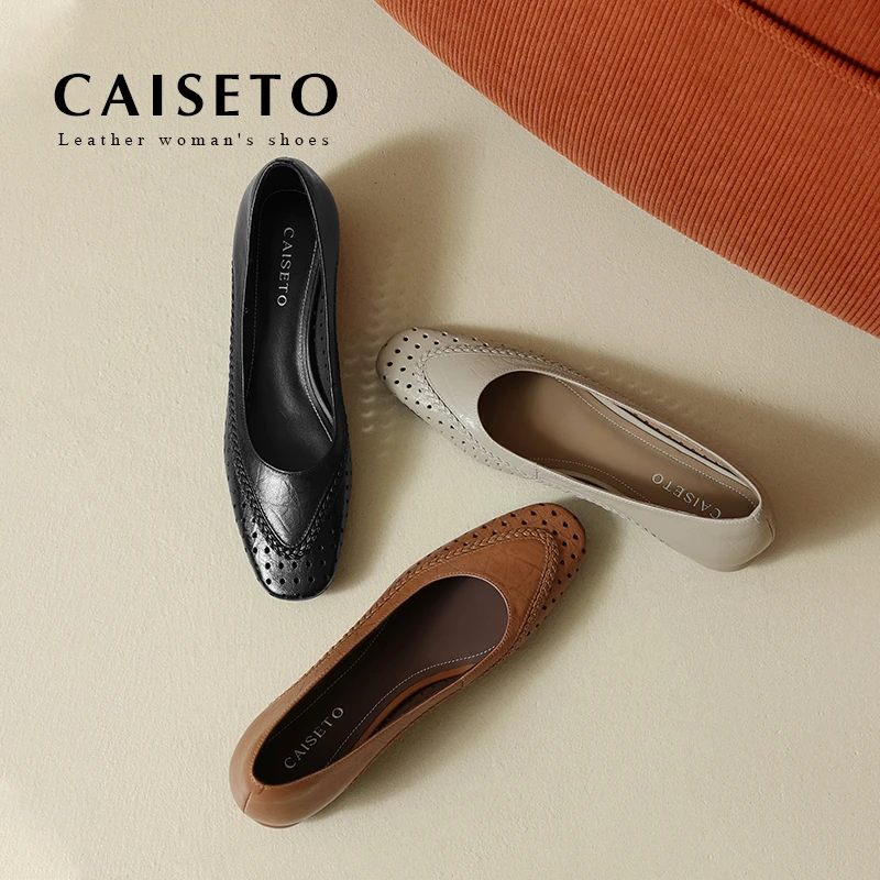 头层羊皮/3.5CM夏季新款时尚百搭休闲气质透气单鞋女鞋25D415