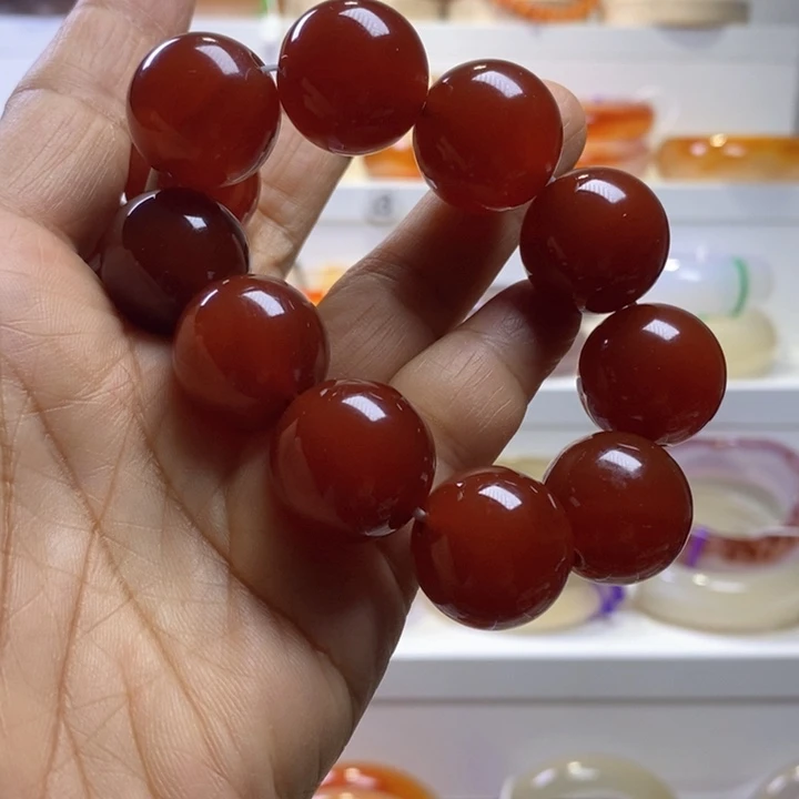 玛瑙/玉髓手链未镶嵌E****口8个珠子