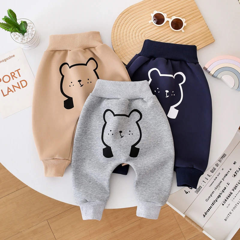 宝宝加绒秋冬奥利绒高腰大屁屁裤-168