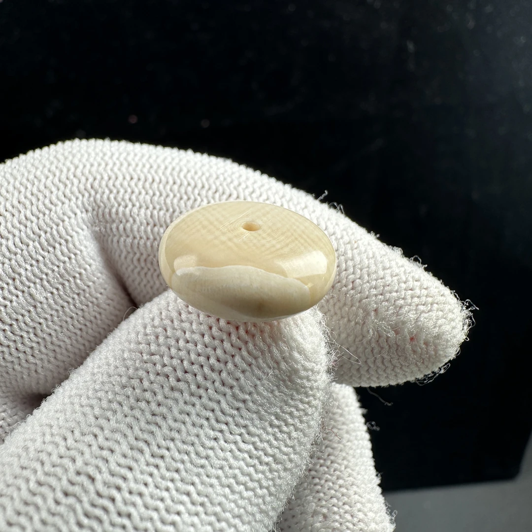 D5118天然猛犸牙扣子16.3*6.3mm支持鉴定假一罚四