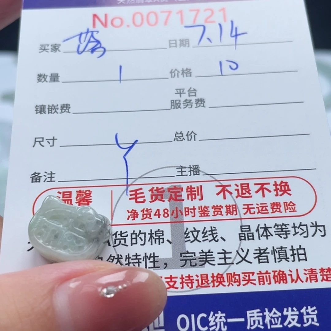 翡翠未镶嵌颈饰落**风