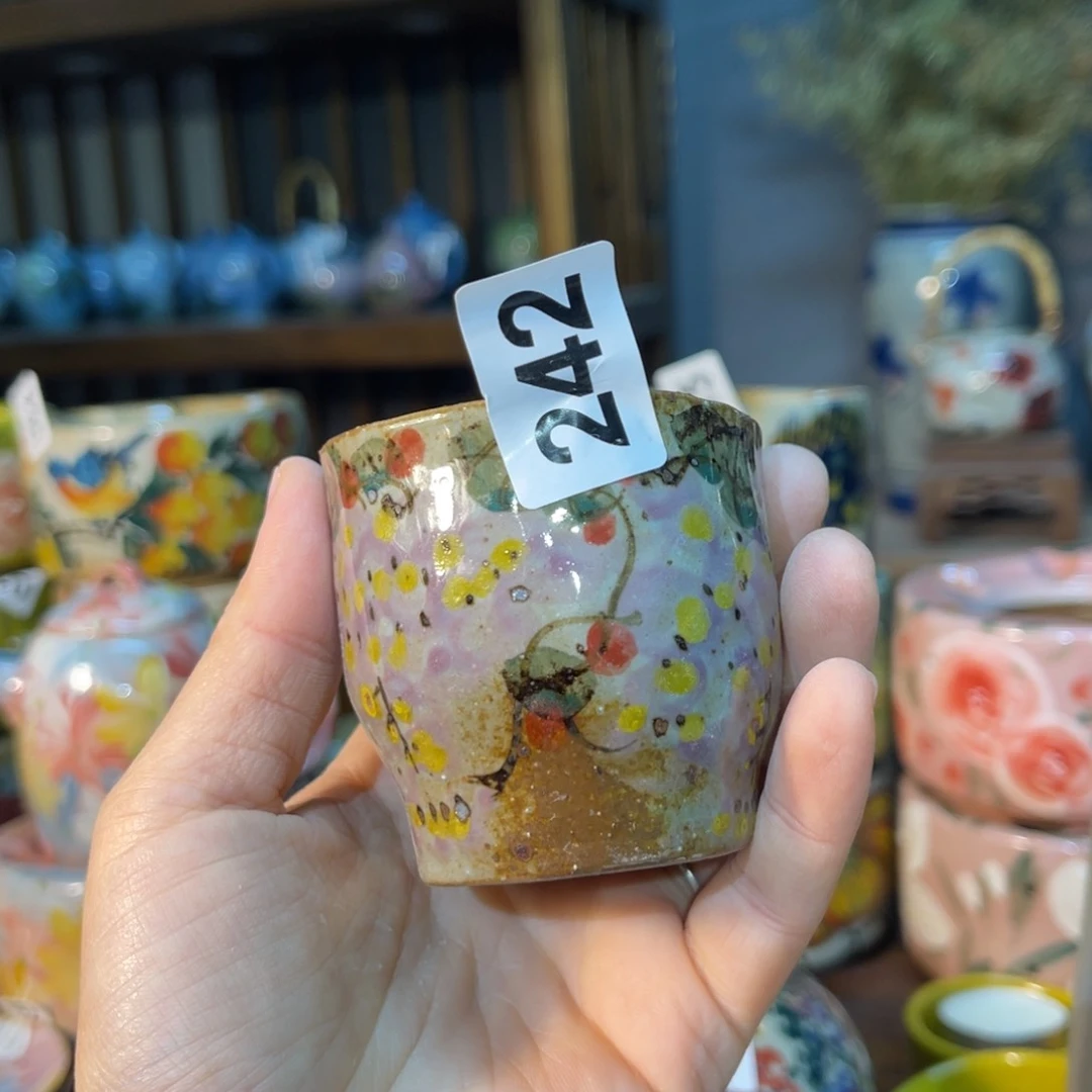 杯素浅陶瓷手工手绘