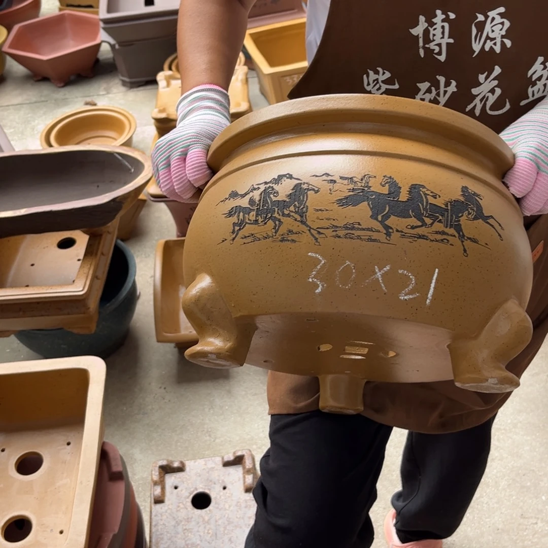 紫砂花盆盆景艺术