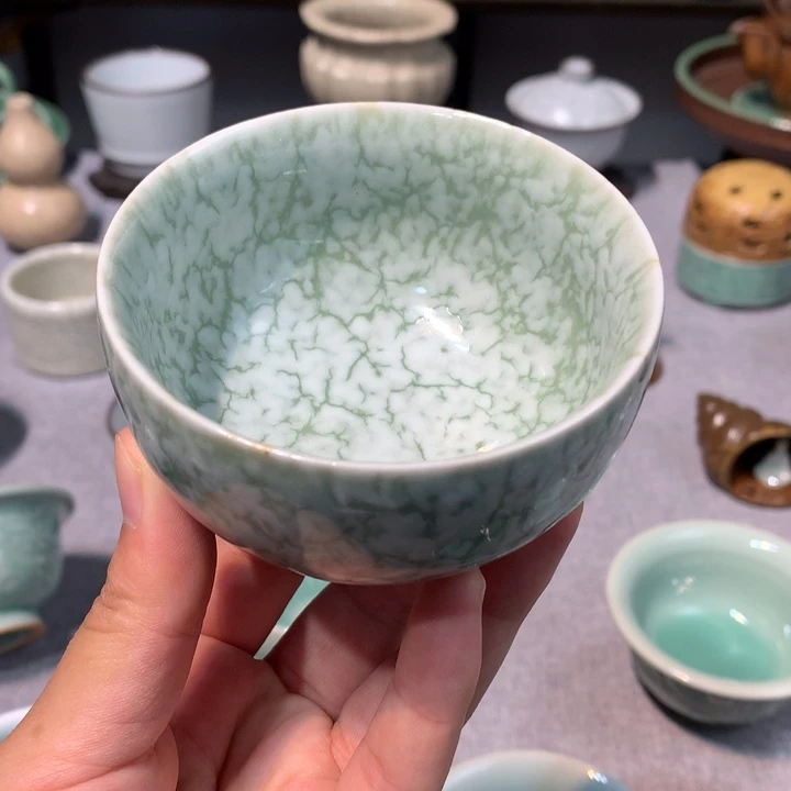 龙泉青瓷雪花杯杯