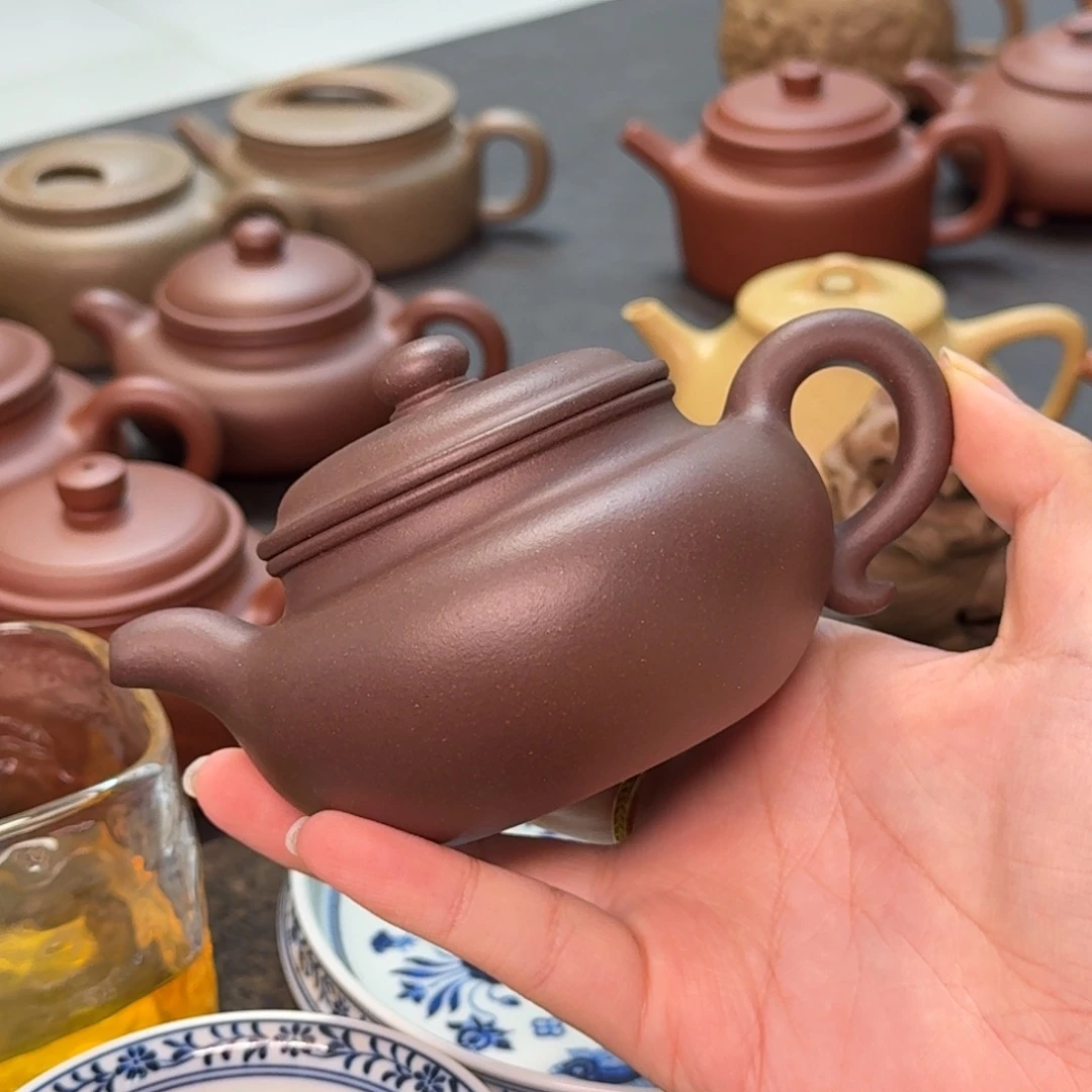 茶壶紫砂微微瑕 仿古180cc 紫泥