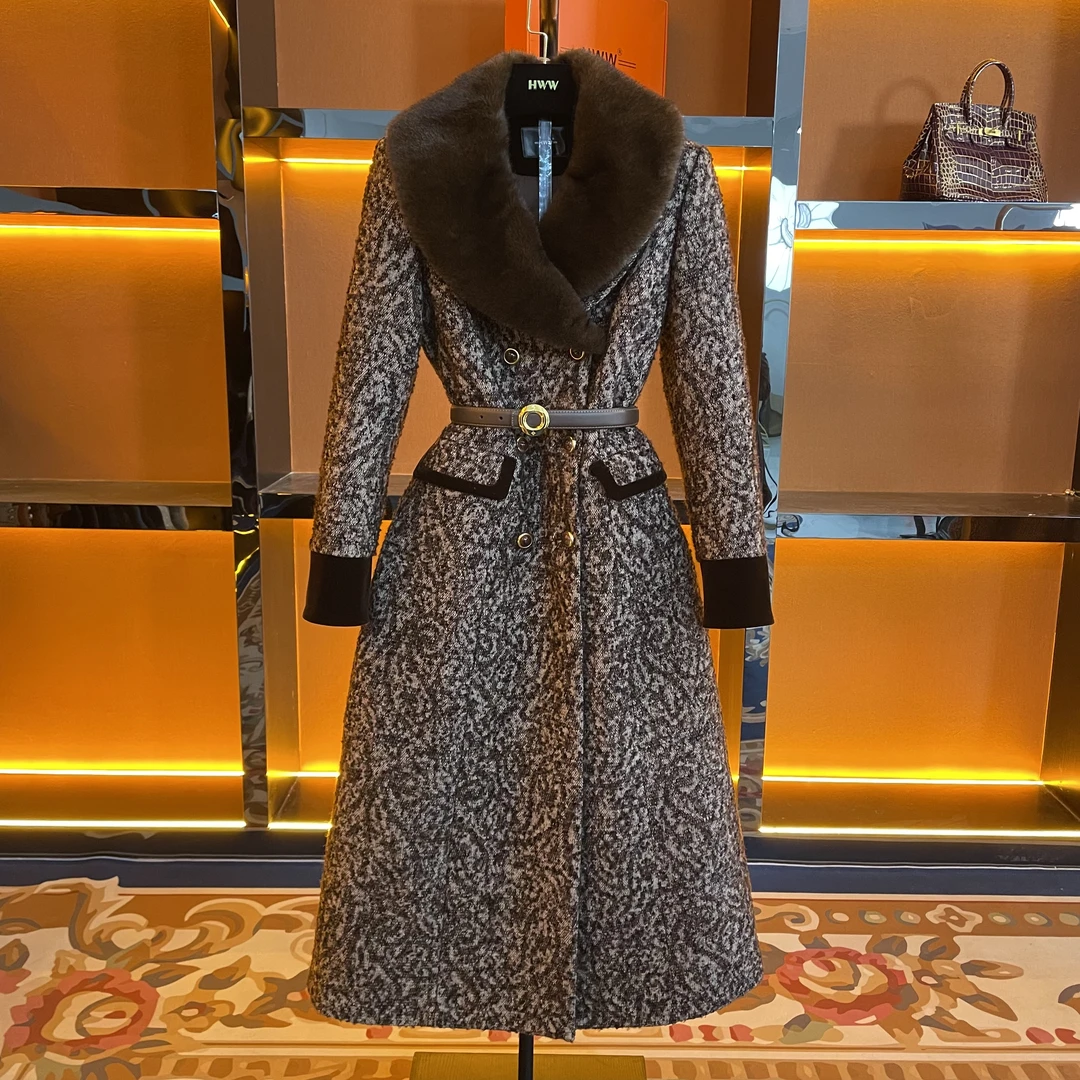 白鹅绒(袖子也加绒)英伦潮流时尚法式收腰羽绒服DHZZR406188