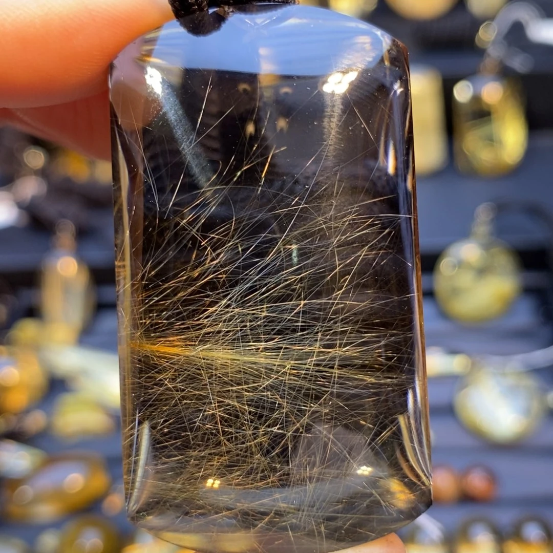 颈饰水晶未镶嵌金发晶全净体无事牌