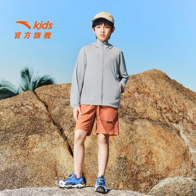【小冰壳】安踏儿童男女童针织连帽运动上衣夏季适透气青少年外套