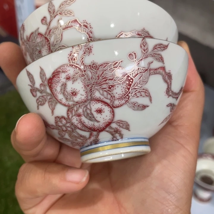 陶土裕*瓷器杯子一对