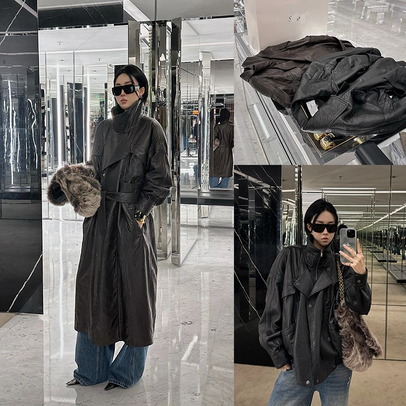 十三粥私服 Y家皮衣2.0 酷飒高级设计款宽松外套显瘦时尚帅气皮衣