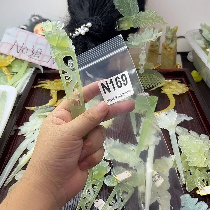 合金蛇纹石玉发饰惜****0
