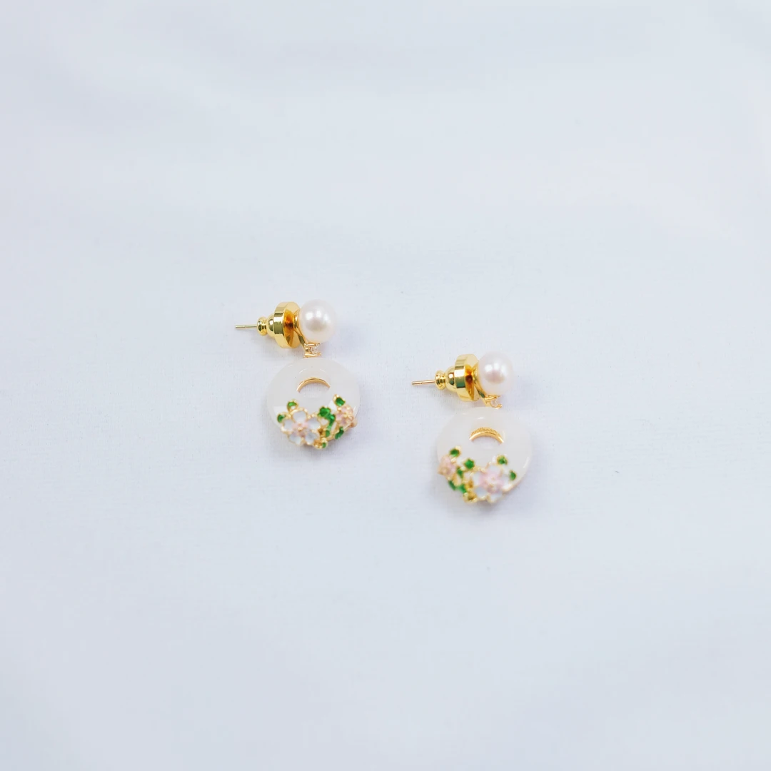 天然淡水珍珠耳饰  ED1160