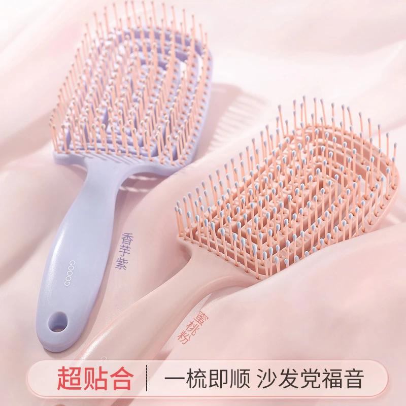 日本排骨梳女士专用高颅顶神器蓬松头发气垫长发卷发按摩大弯梳子