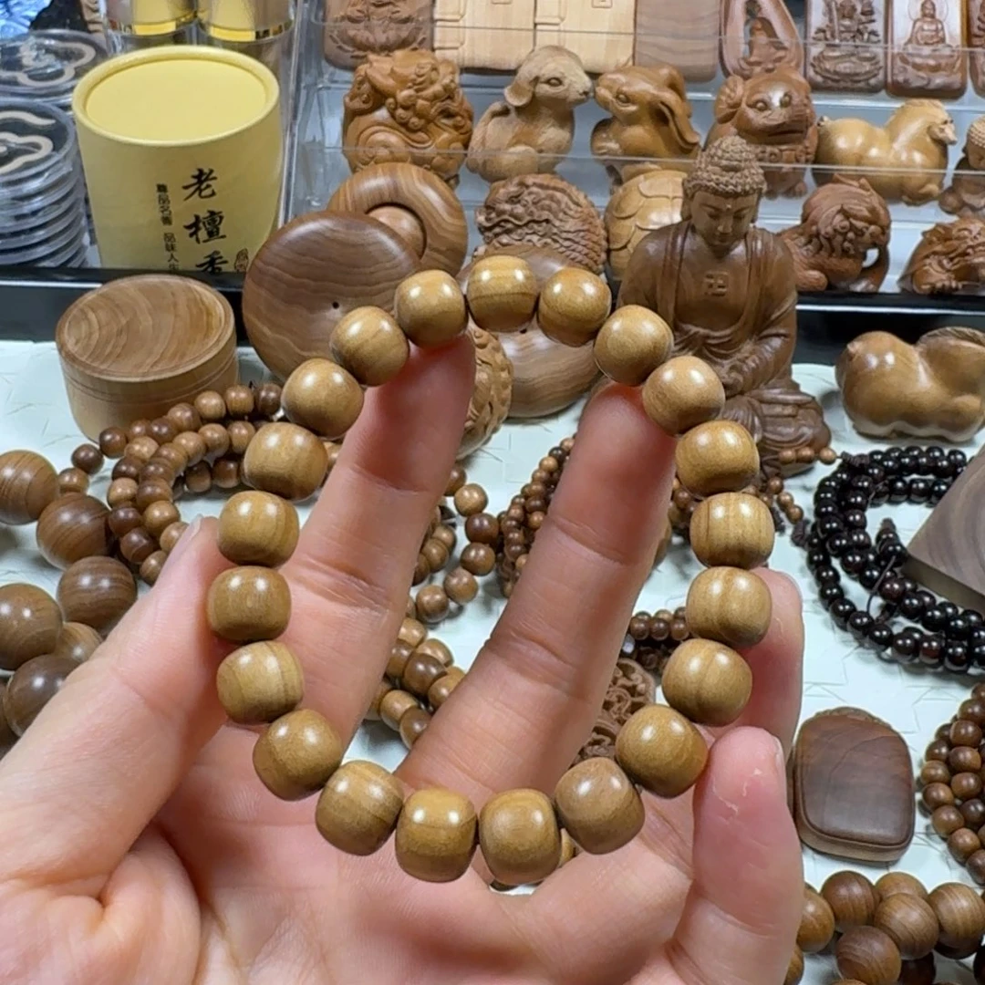 檀香木手串/手链顺纹9×10