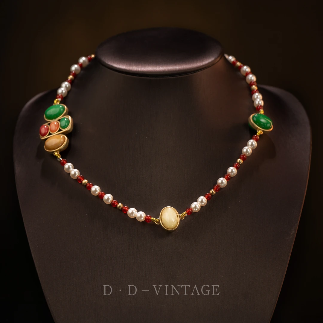 铜合金仿水晶项链 项链欧美气质0114