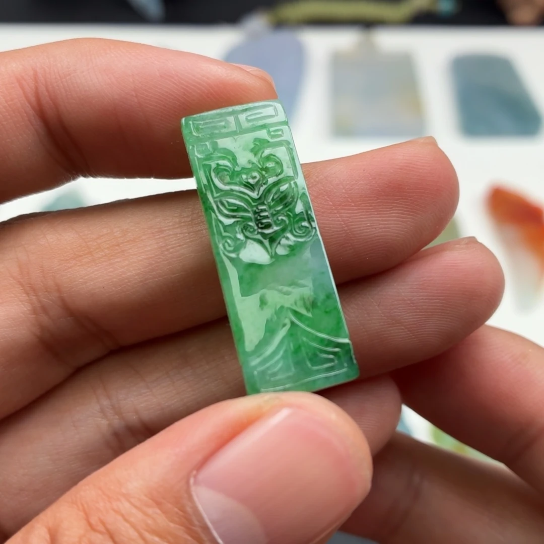 定制翡翠未镶嵌无事牌