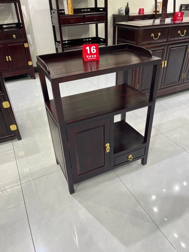 黑酸枝木茶水柜小茶柜可作置物柜收纳柜文件柜58*32*74