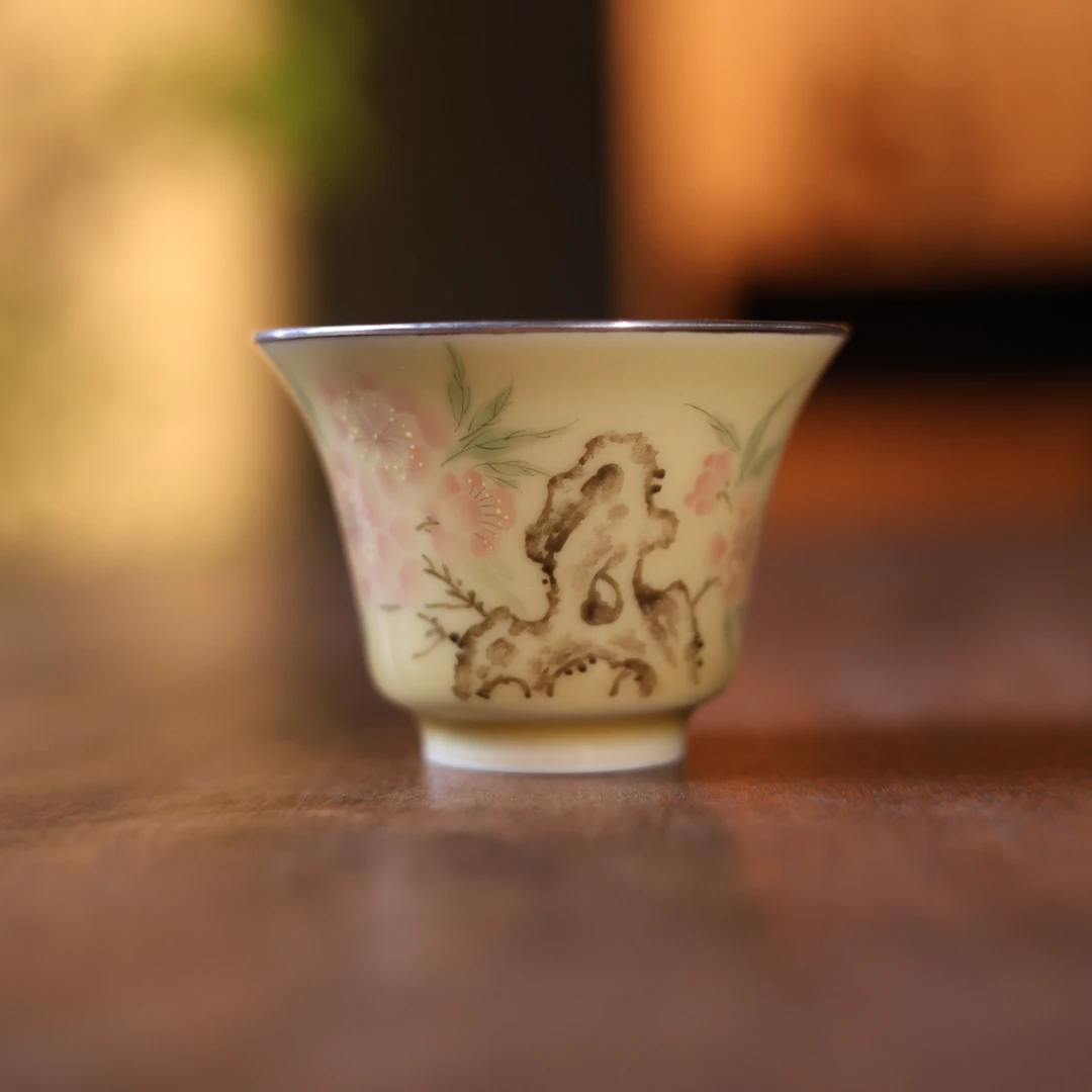 【小田甄陶】桃花银口-雲由山坊-主人杯（雲由S0435）