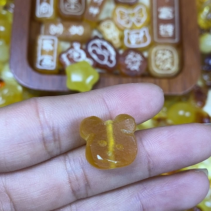 吊坠橄榄核原皮熊头27