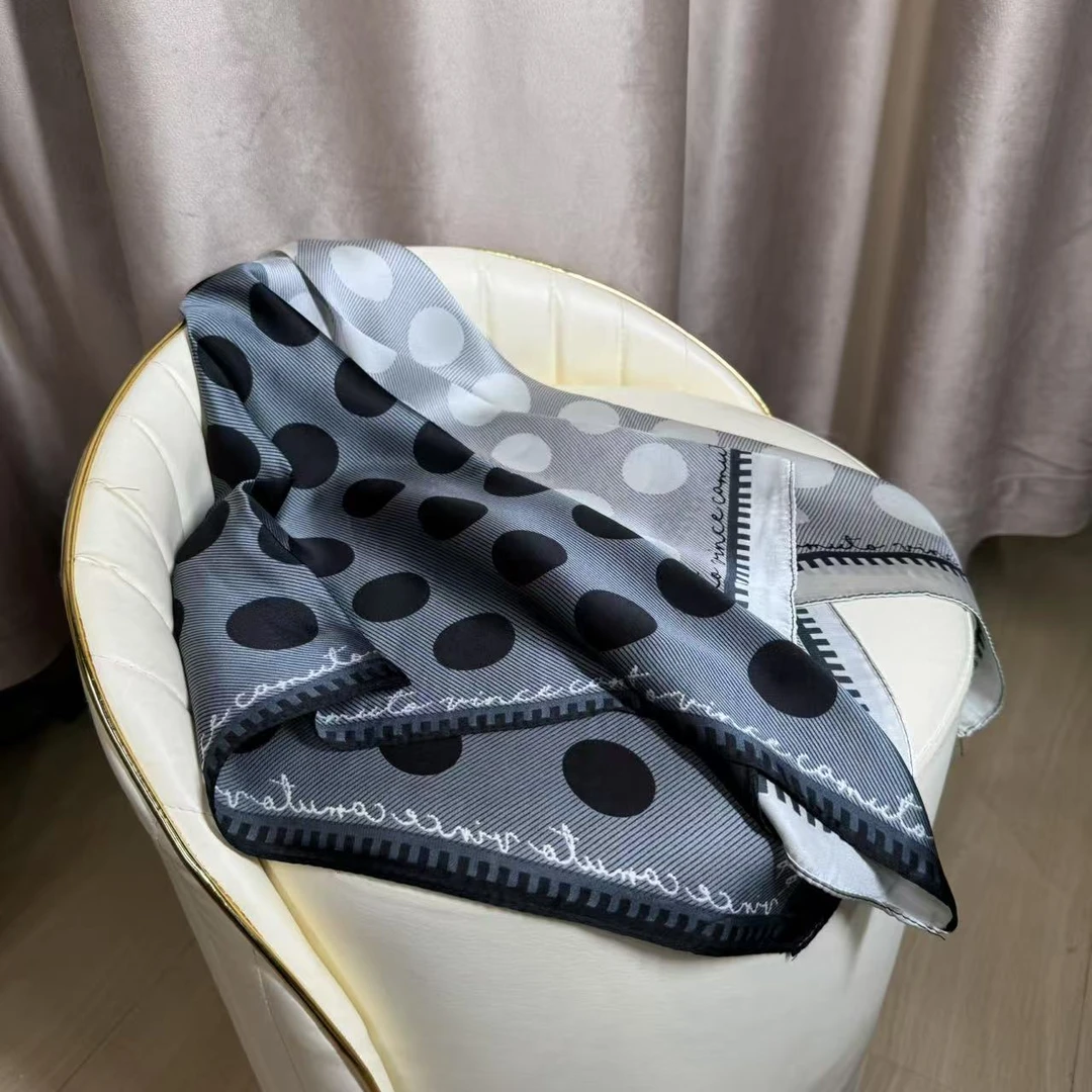 【拼色波点】70新款方巾尺寸女丝巾AS2056