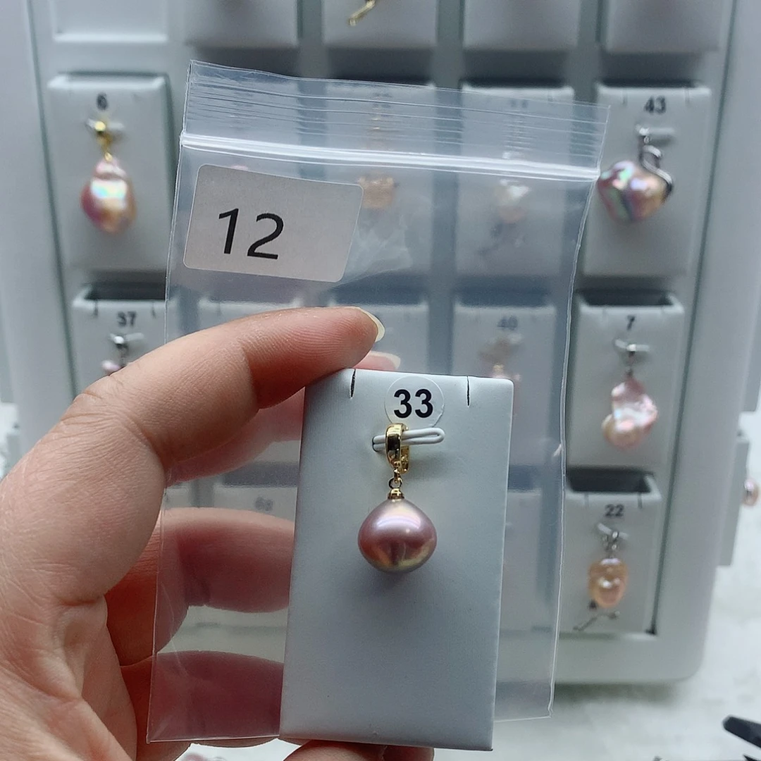 合金吊坠(不含链)淡水珍珠