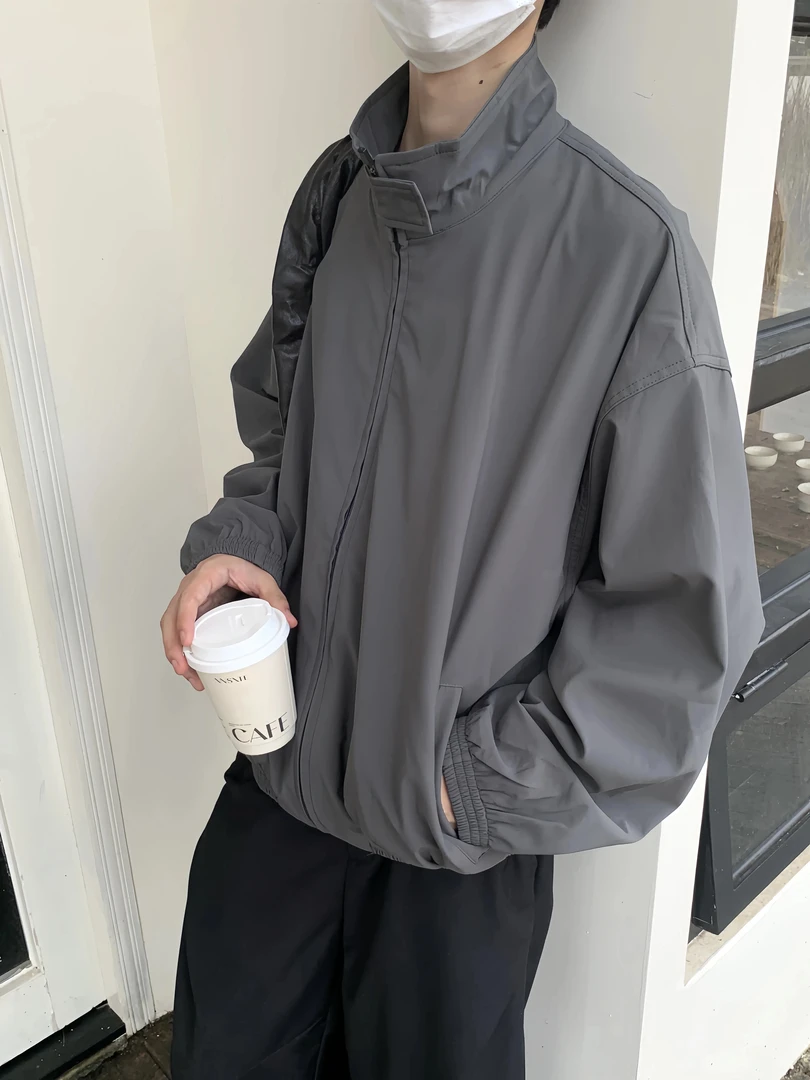 【慌慌】新款立领简约短款夹克休闲外套男女同款外套B971