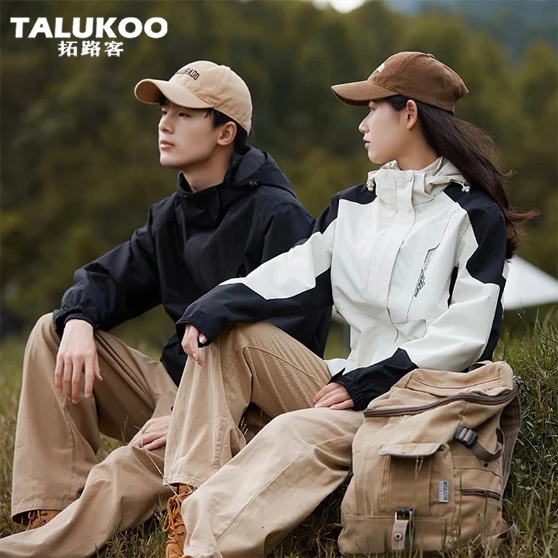 TALUKOO/拓路客【专享】冲锋外套三合一两件套抓绒内胆男女登山外套