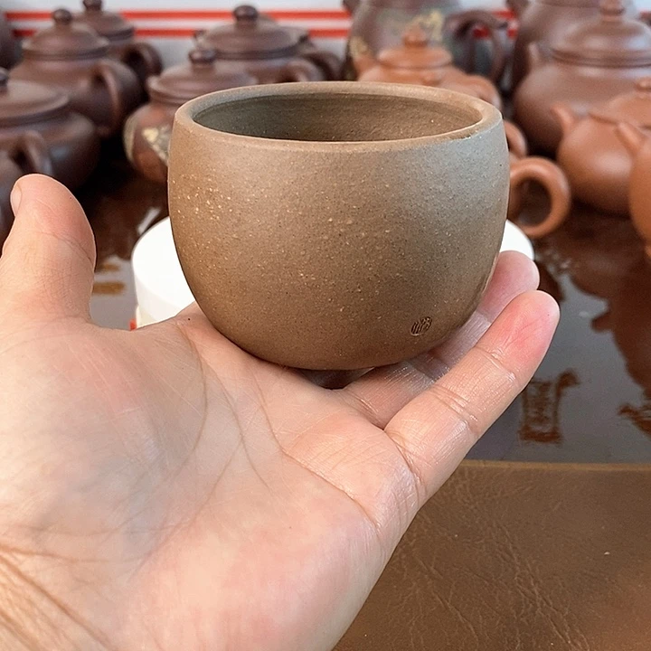 地***子茶壶紫砂老段泥主人杯150cc