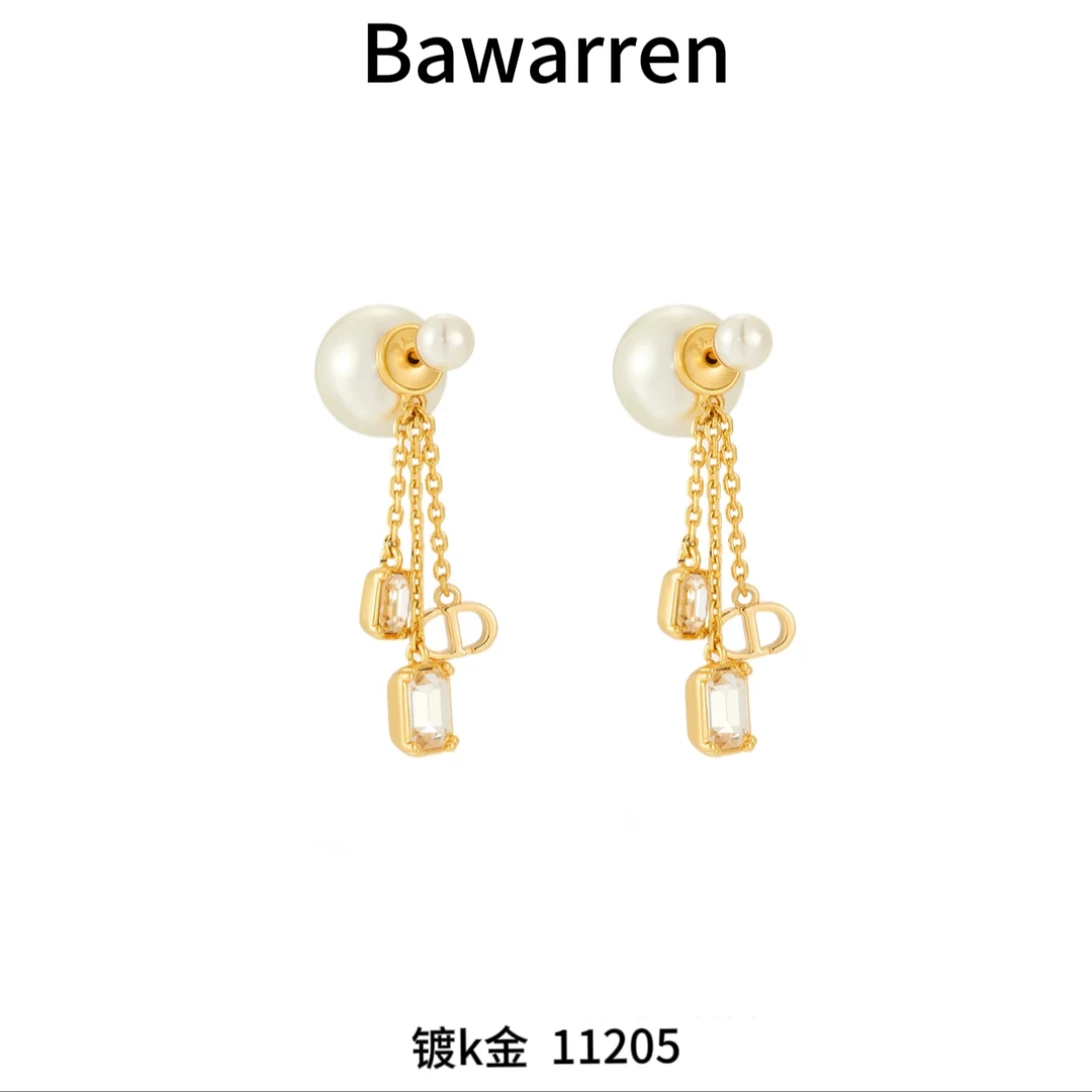 Bawarren 意 11205-猪鼻方糖耳钉气质轻奢