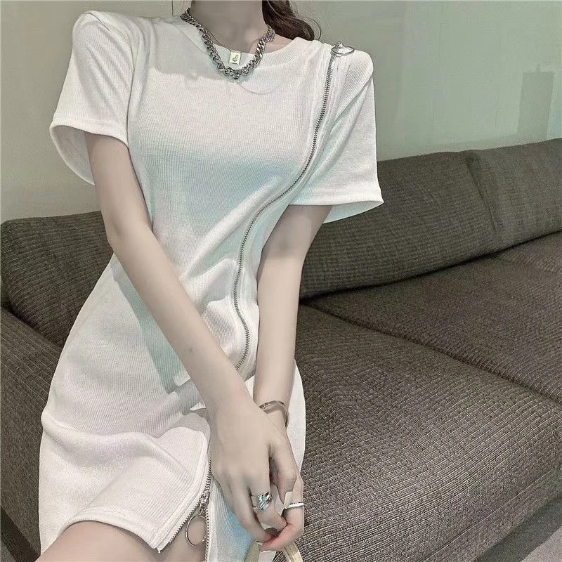 羞羞大码【简约风】显瘦气质设计感小众时尚洋气百搭连衣裙763