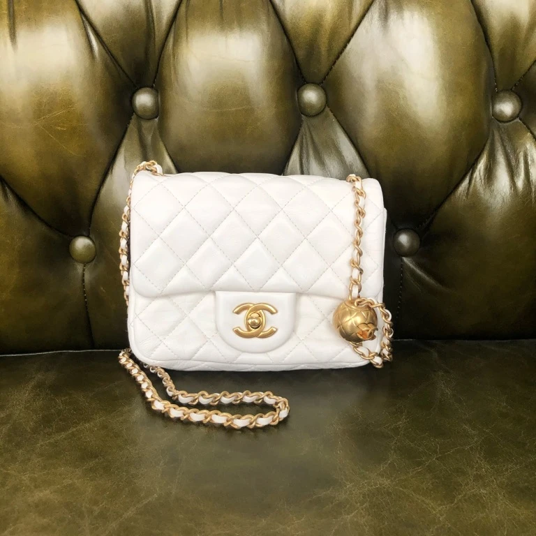 95新 Chanel/香奈儿 安洁利严选白金方胖子金球单肩包 WHZ502146H