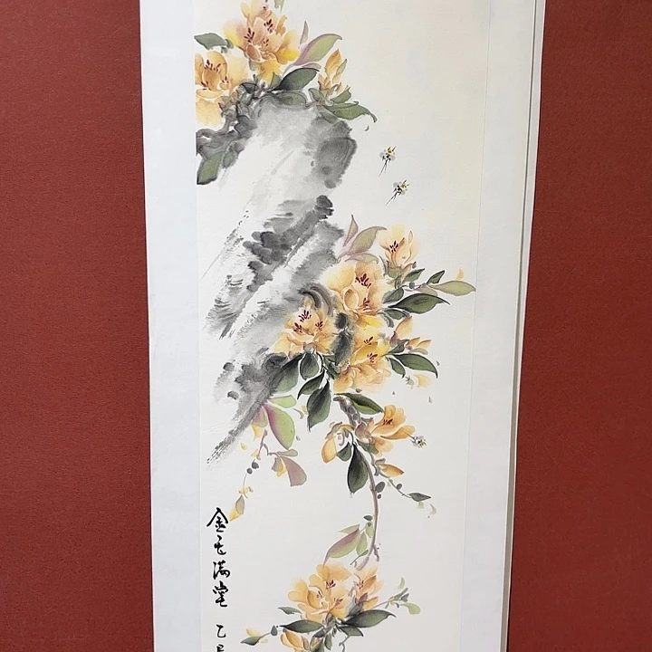 国画听兰老师花鸟