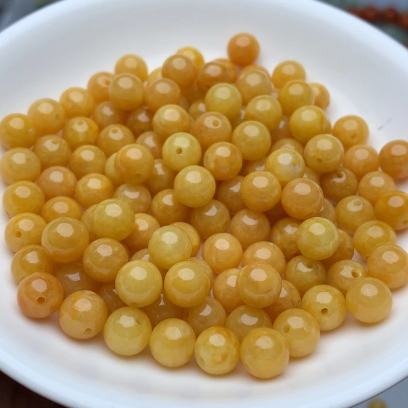 【闪购商品】翡翠手链未镶嵌卡7冰黄13颗（手链拍两单）