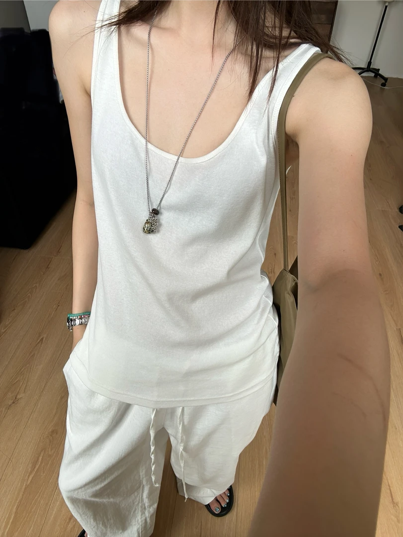 来自b0【麻结松弛感背心】休闲百搭简约通勤背心【X5474】