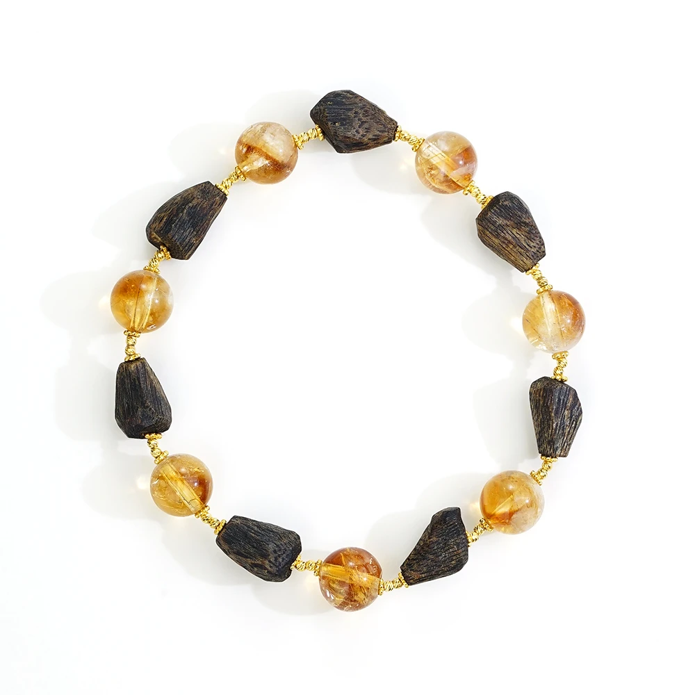 沉香【米多多】18K沉香水晶手串（多样性发货）46031