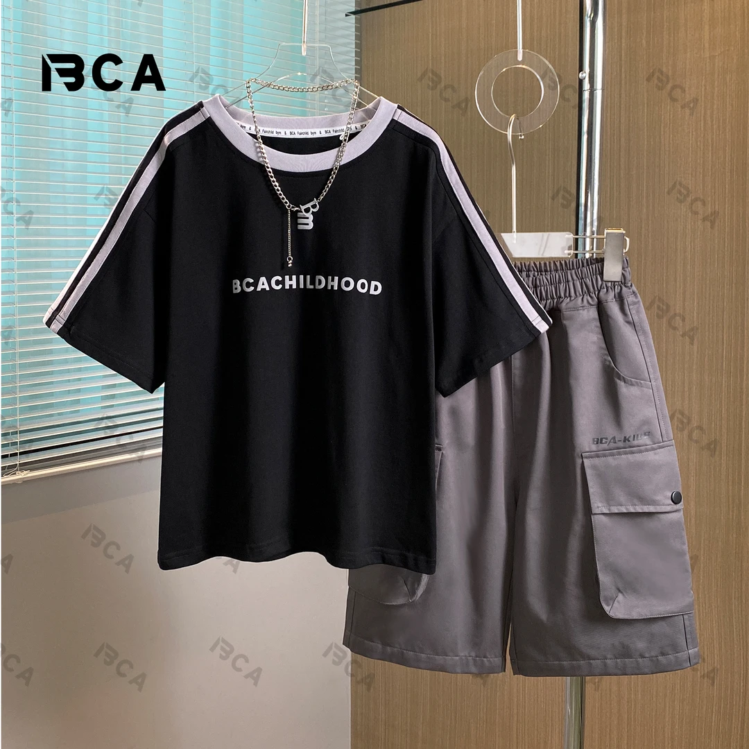 BCA【新潮复古】青少年休闲穿搭夏款套装DF-套装3407