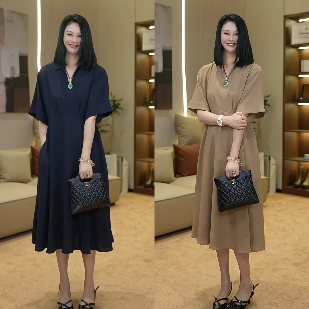 BARRIAILEN | 时尚轻奢文艺优雅法式收腰连衣裙 -2401802