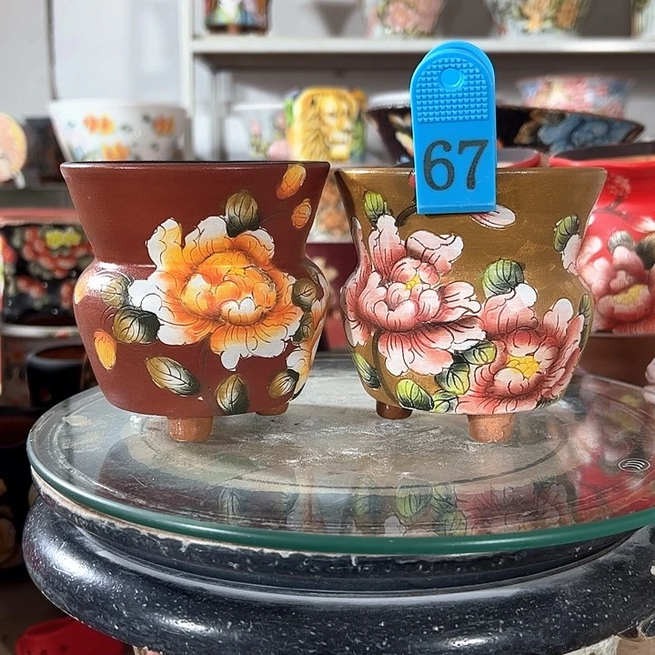 景德镇手绘花盆幸运花盆佳**姥